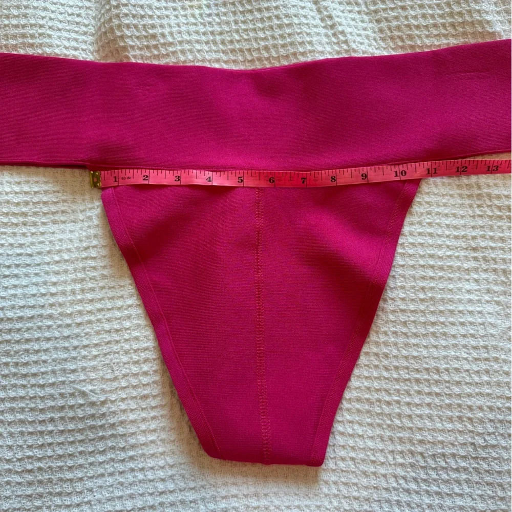NWT SKIMS Knit Swim Cheeky Bikini Bottom size 4X Magenta Pink style SW-CHE-0166 - Picture 13 of 13